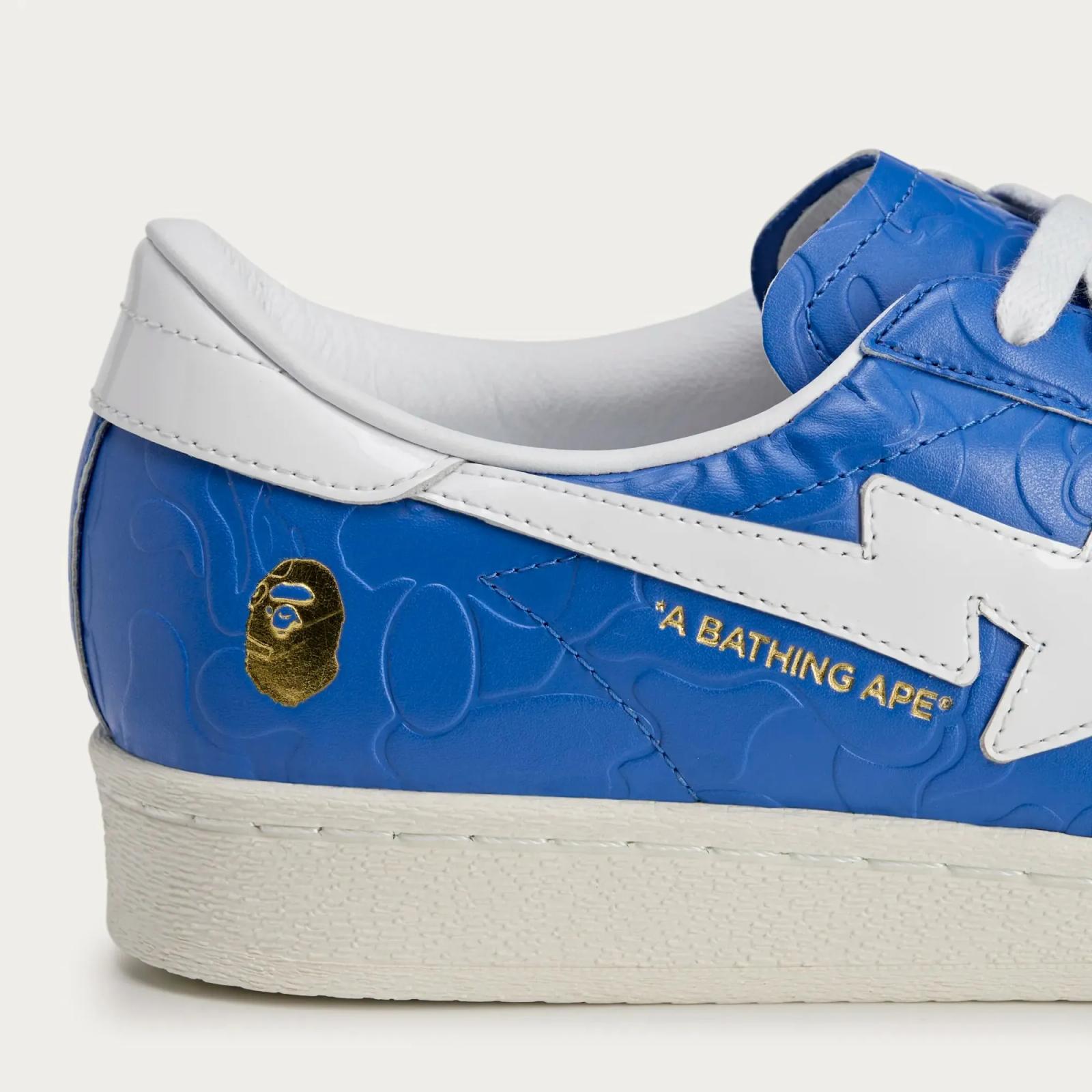 BAPE x Adidas Superstar V Blue JR2702 Release Date March 2025