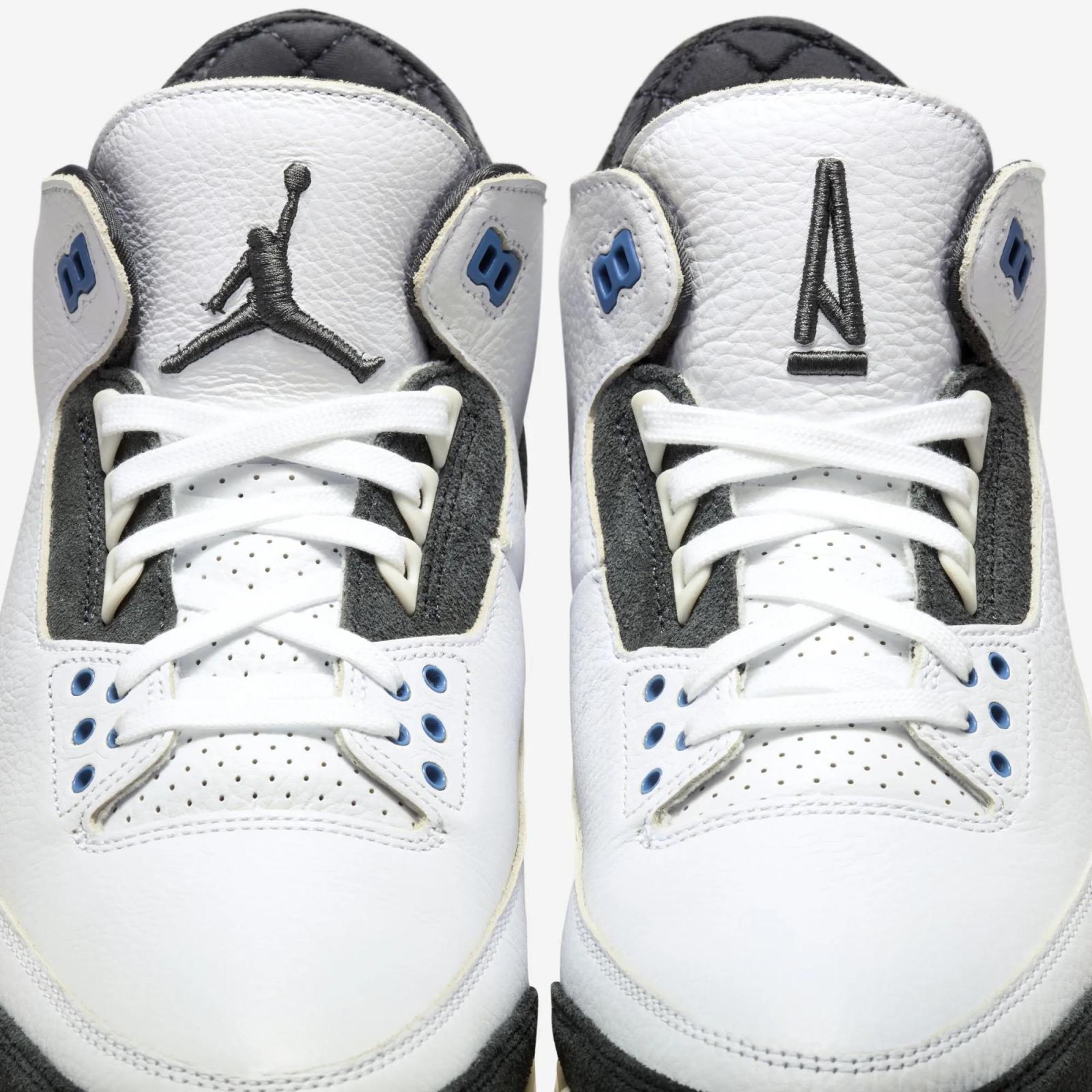 A Ma Maniere x Air Jordan 3 Retro OG SP GH White / Diffused Blue HV8571-100 Release Date April 2025