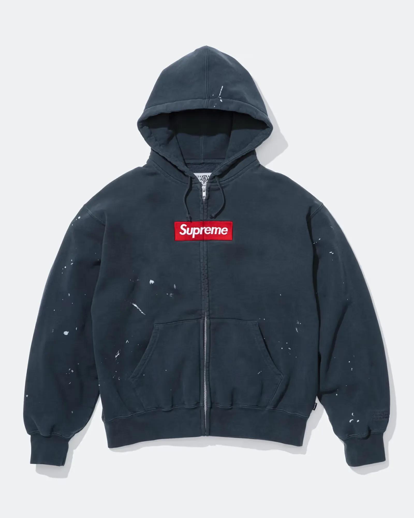 Supreme x Maison Margiela MM6 Zip-Up Box Logo Hoodie releases March 19th, 2026