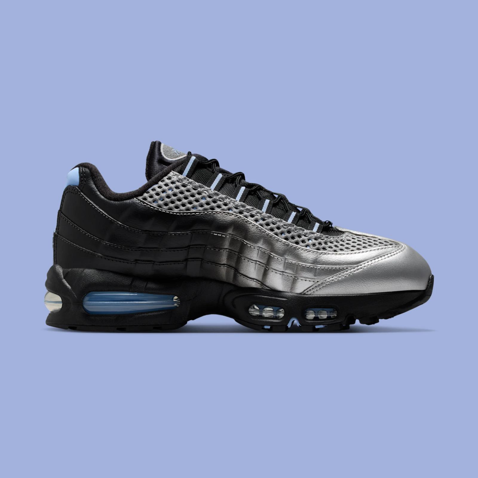 Palace x Nike Air Max 95 Big Bubble "Metallic Silver" drops April 10th, 2026