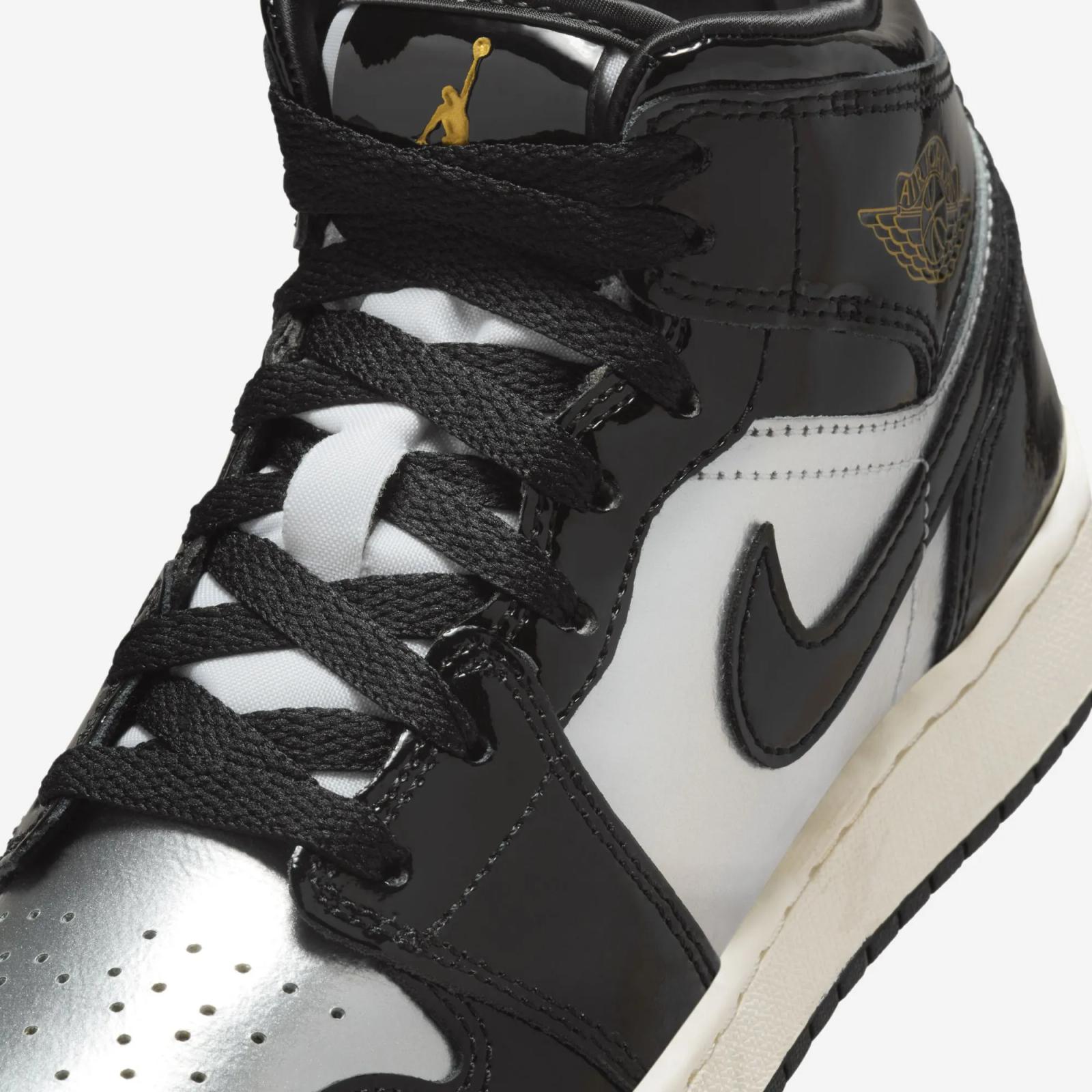 Air Jordan 1 Mid SE GS Black / Metallic Gold FZ3938-001