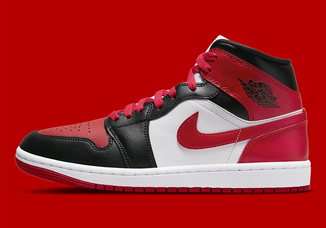 Air Jordan 1 Mid WMNS Bred Toe