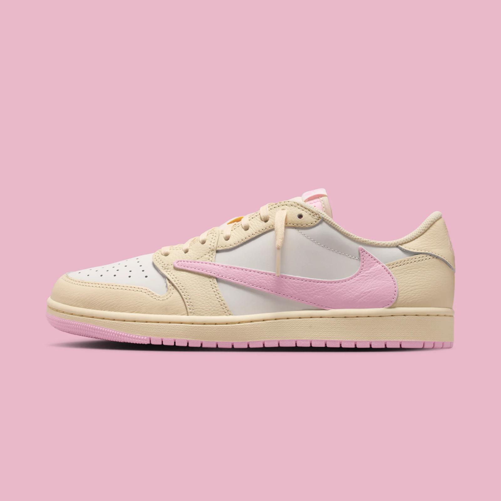 Travis Scott x Air Jordan 1 Retro Low OG “Muslin & Shy Pink” releasing in 2026