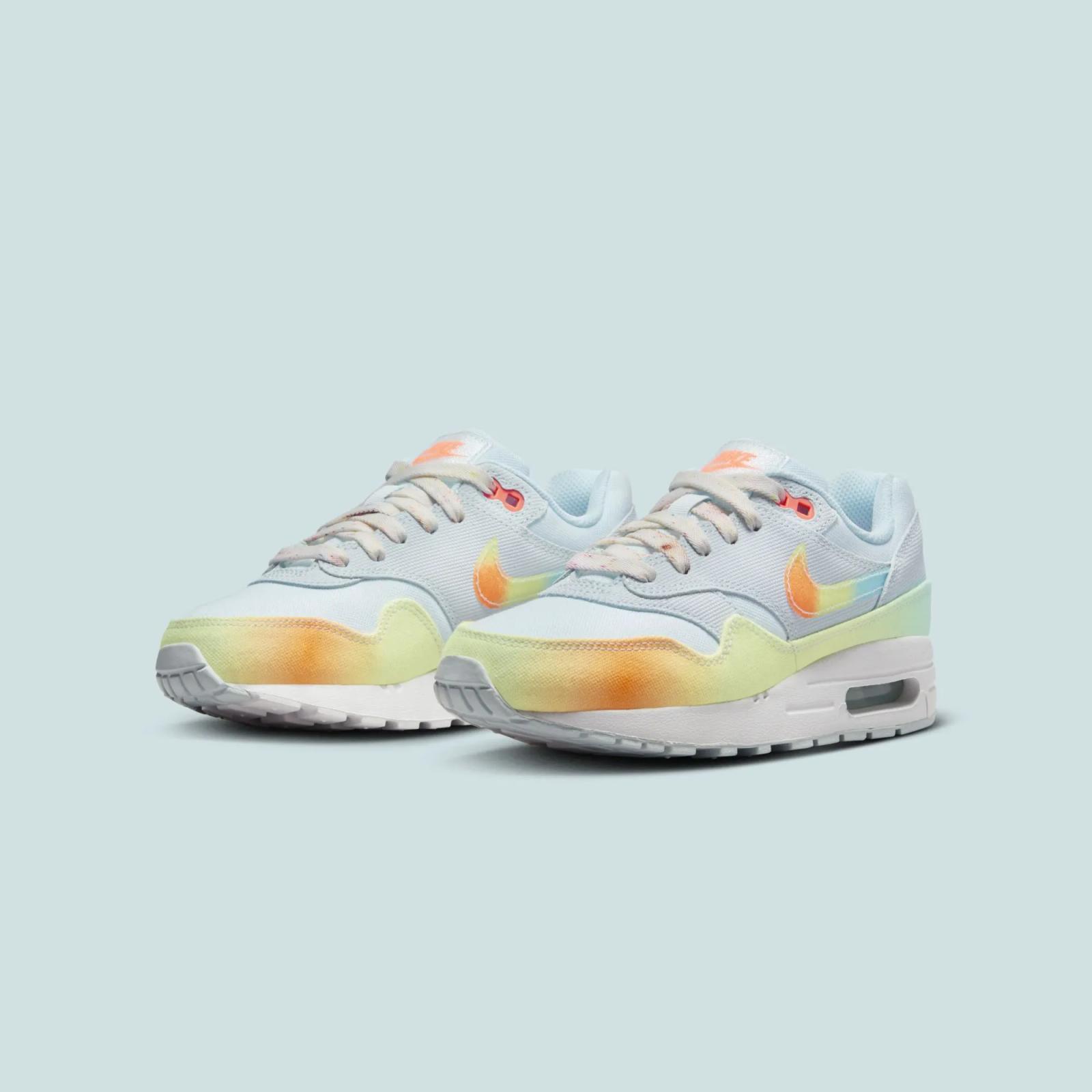 Nike Air Max 1 GS Gradient Glacier Blue Total Orange HF4788-474