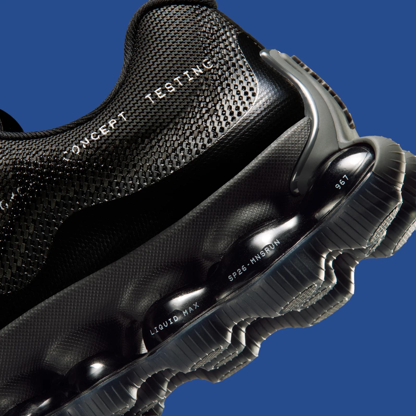 Fragment x Nike Liquid Max "Black" drops in 2026