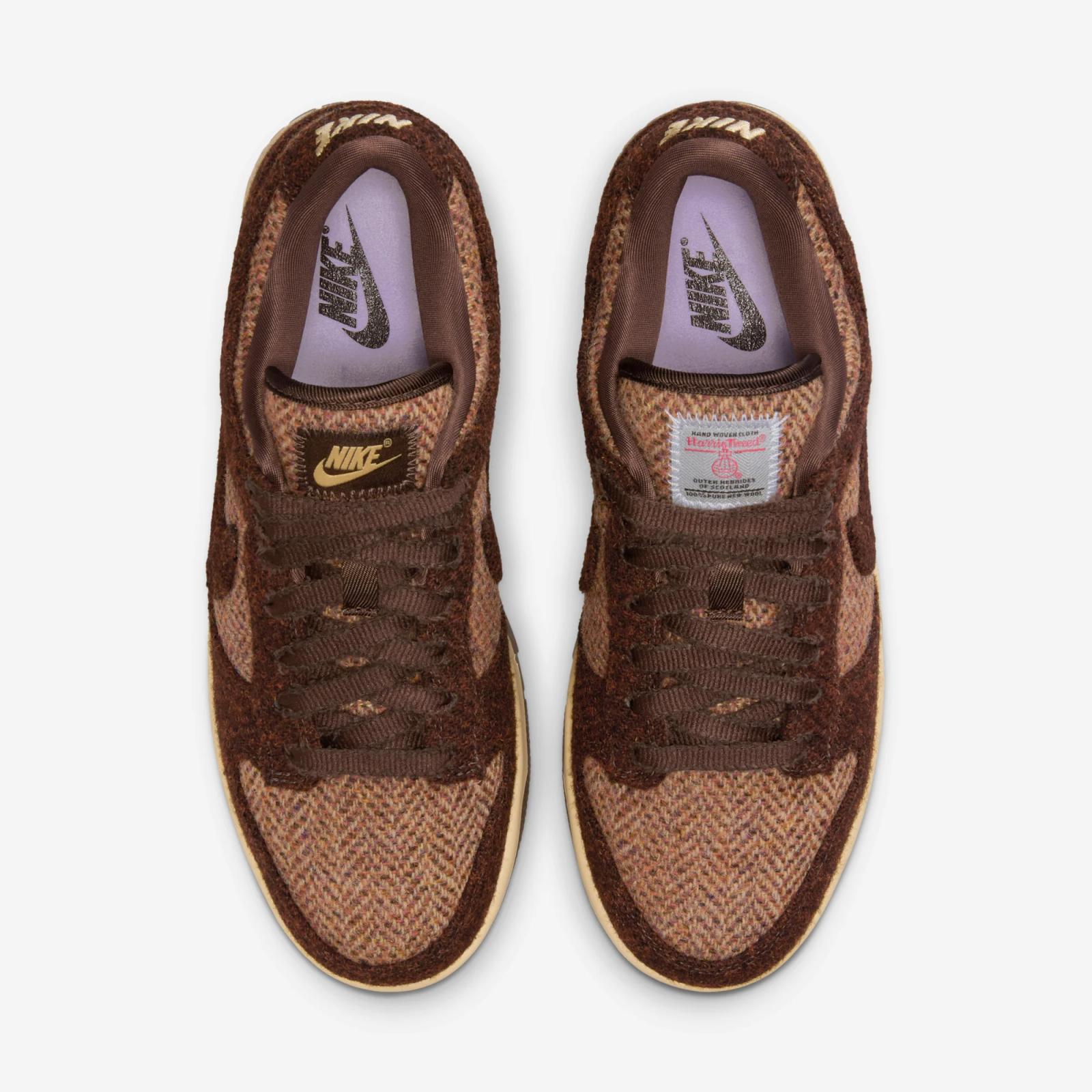 Harris Tweed x Nike Dunk Low QS Baroque Brown Violet Mist IO0052-200 Release Date 2025