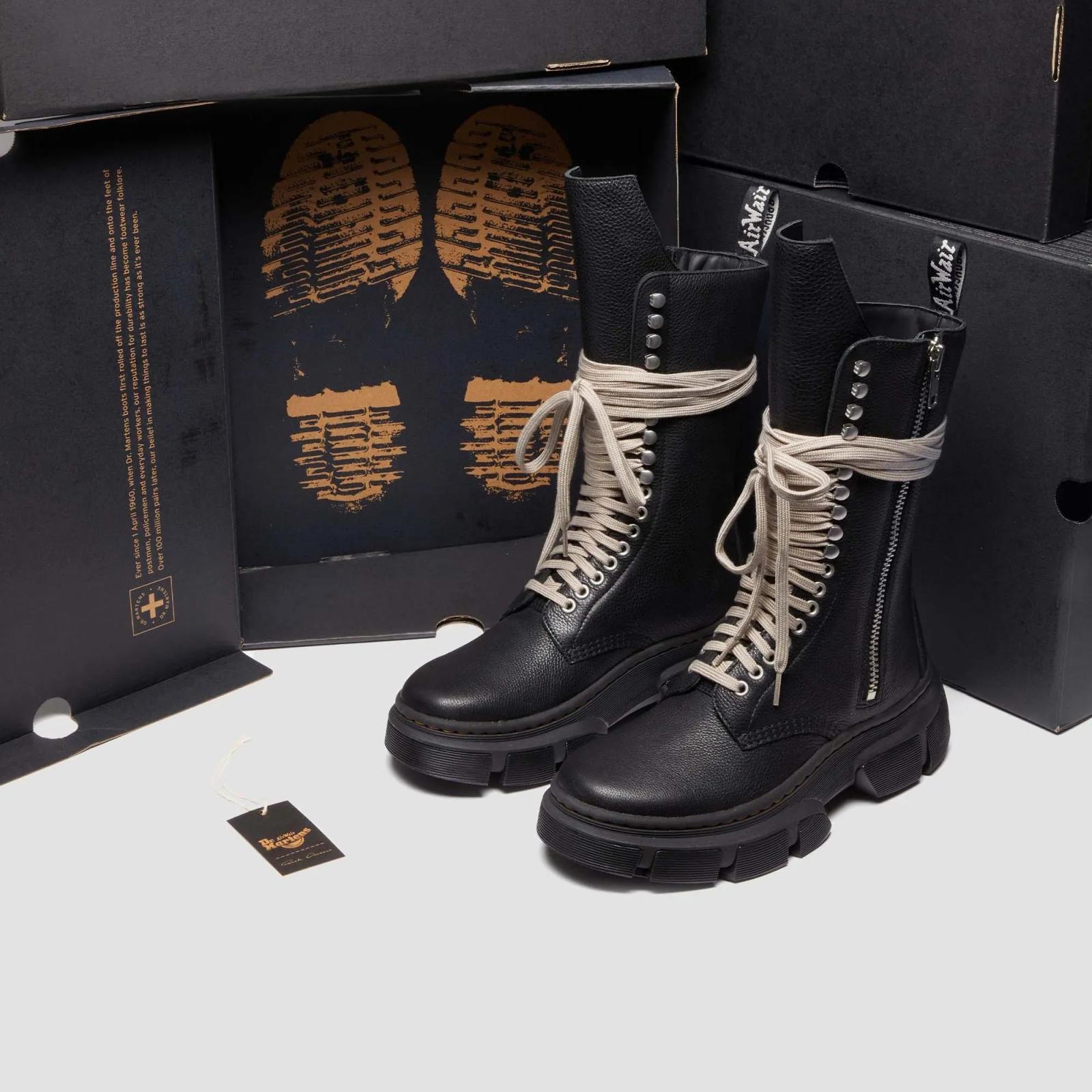 Dr. Martens x Rick Owens Calf Length Boot