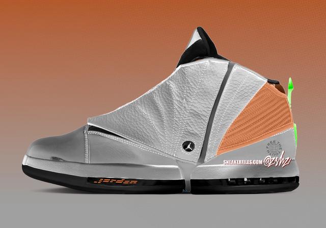 Free The Youth x Air Jordan 16 Retro SP "Metallic Silver" Metallic Silver/Picante Red/Metallic Silver/Total Orange