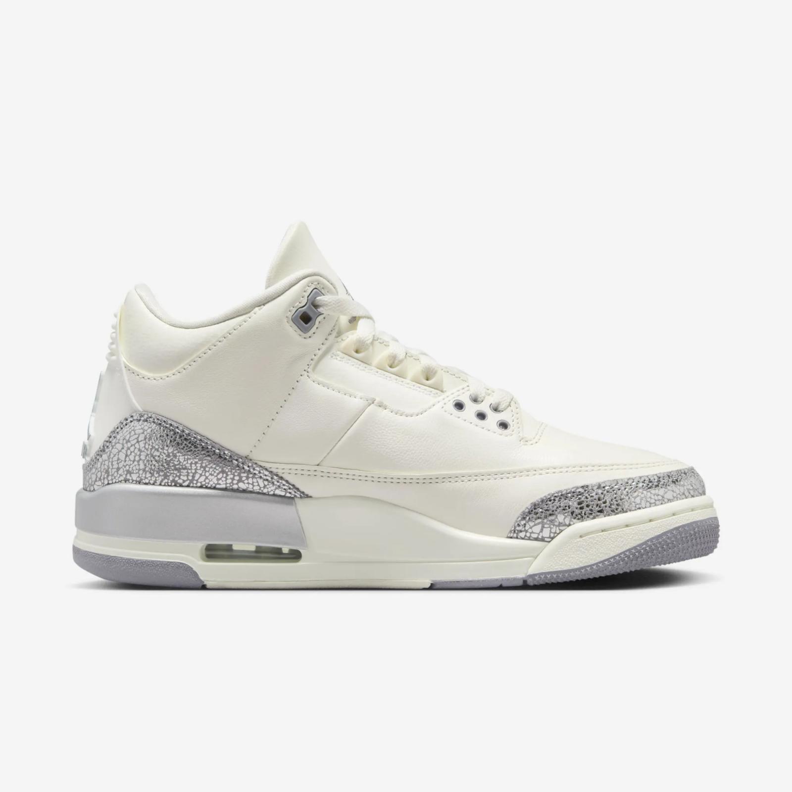 Air Jordan 3 Retro Sail Cement Grey CK9246-100 Release Date 2025