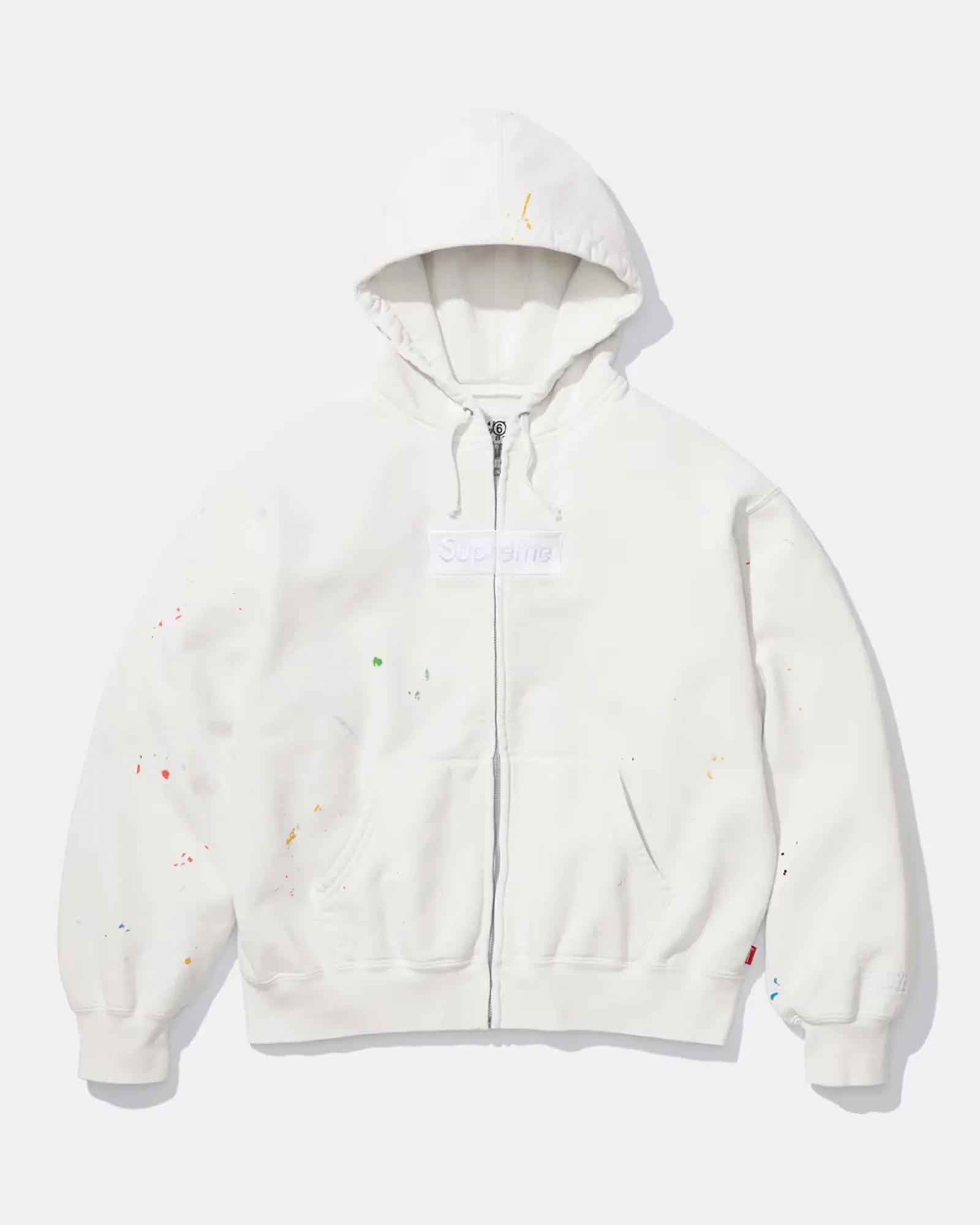 Supreme x Maison Margiela MM6 Zip-Up Box Logo Hoodie releases March 19th, 2026