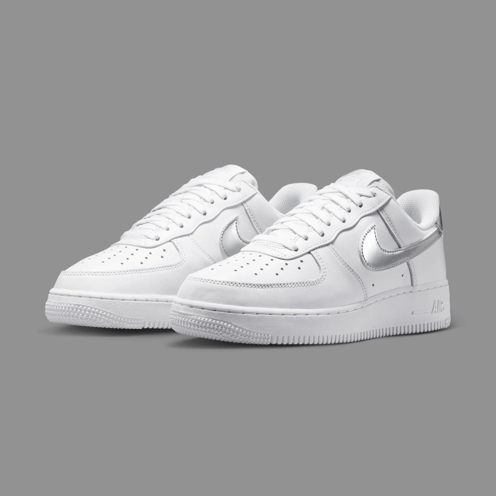 Nike Air Force 1 Low SE "White & Metallic Silver" drops July 1st, 2026