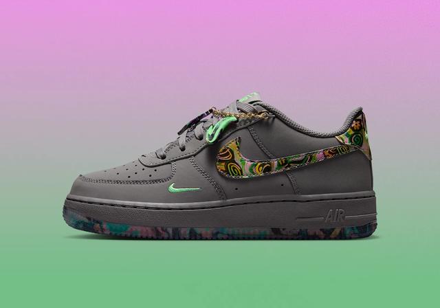 Andrea Bergart x Nike Air Force 1 Low GS "Pencil Point" Pencil Point/Multi-Color/Illusion Green/Dark Raisin/Glacier Blue/Metallic Gold
