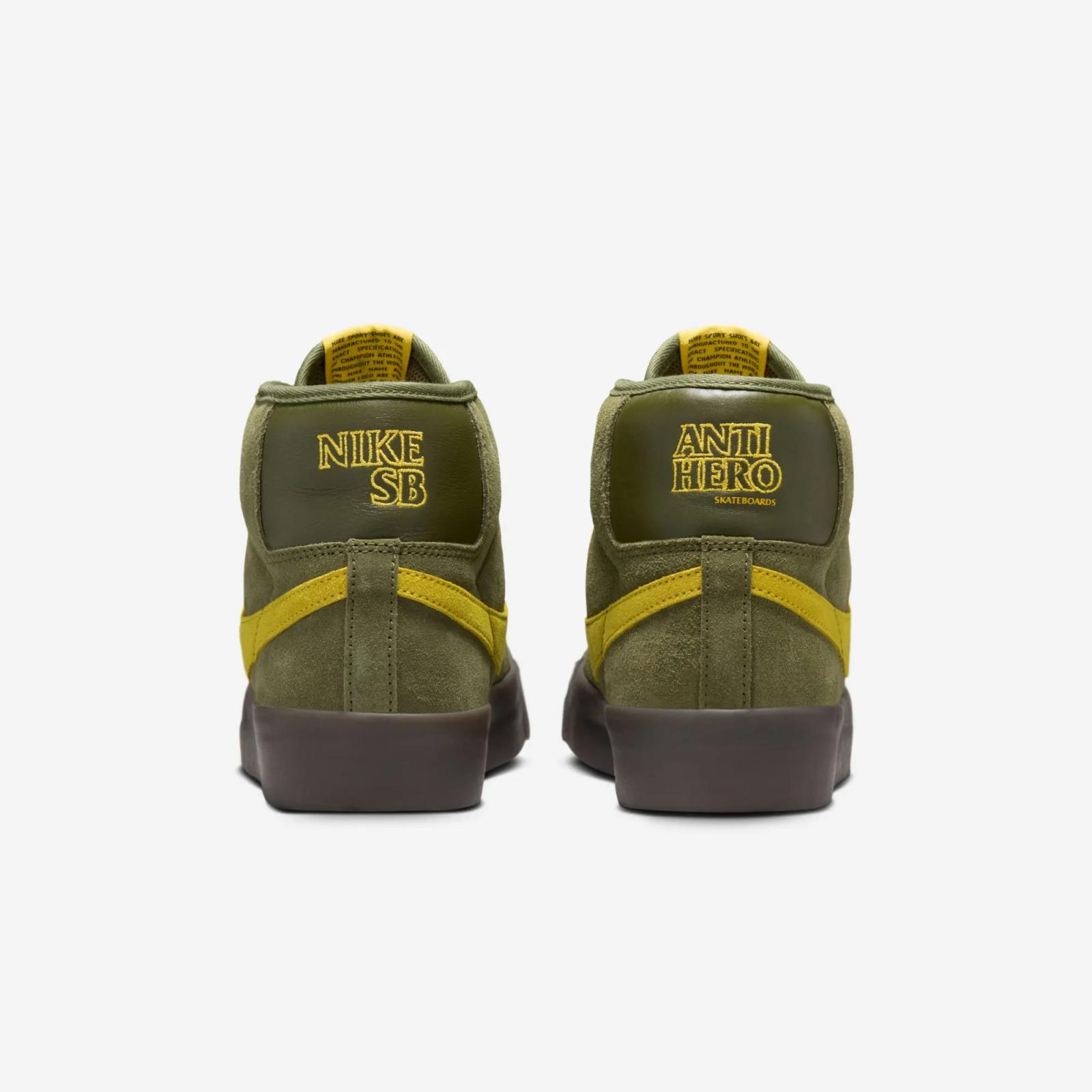 Antihero x Nike SB Zoom Blazer Mid QS AH Rough Green Amarillo HM5838-300