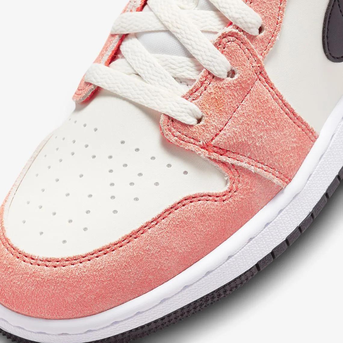 Air Jordan 1 Mid GS Orange Suede