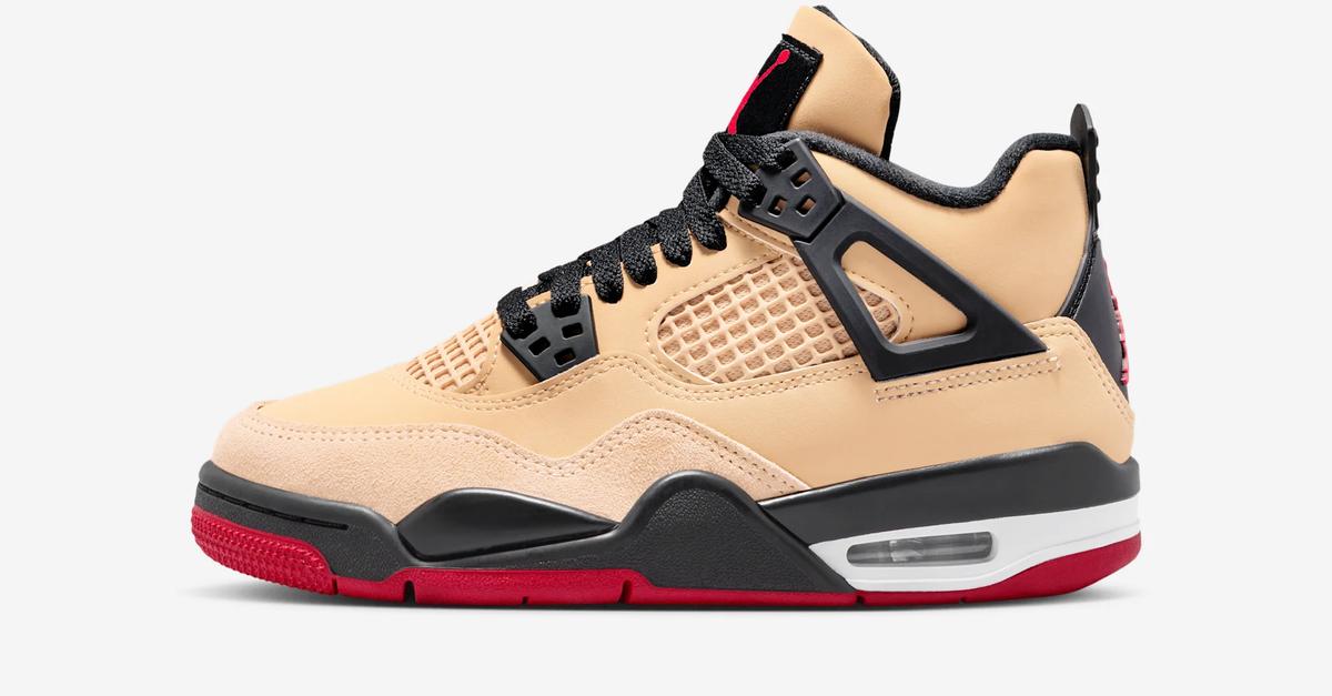 Js4 Red Air Jordan 4 Retro GS Fire Red / Starfish - Release Date