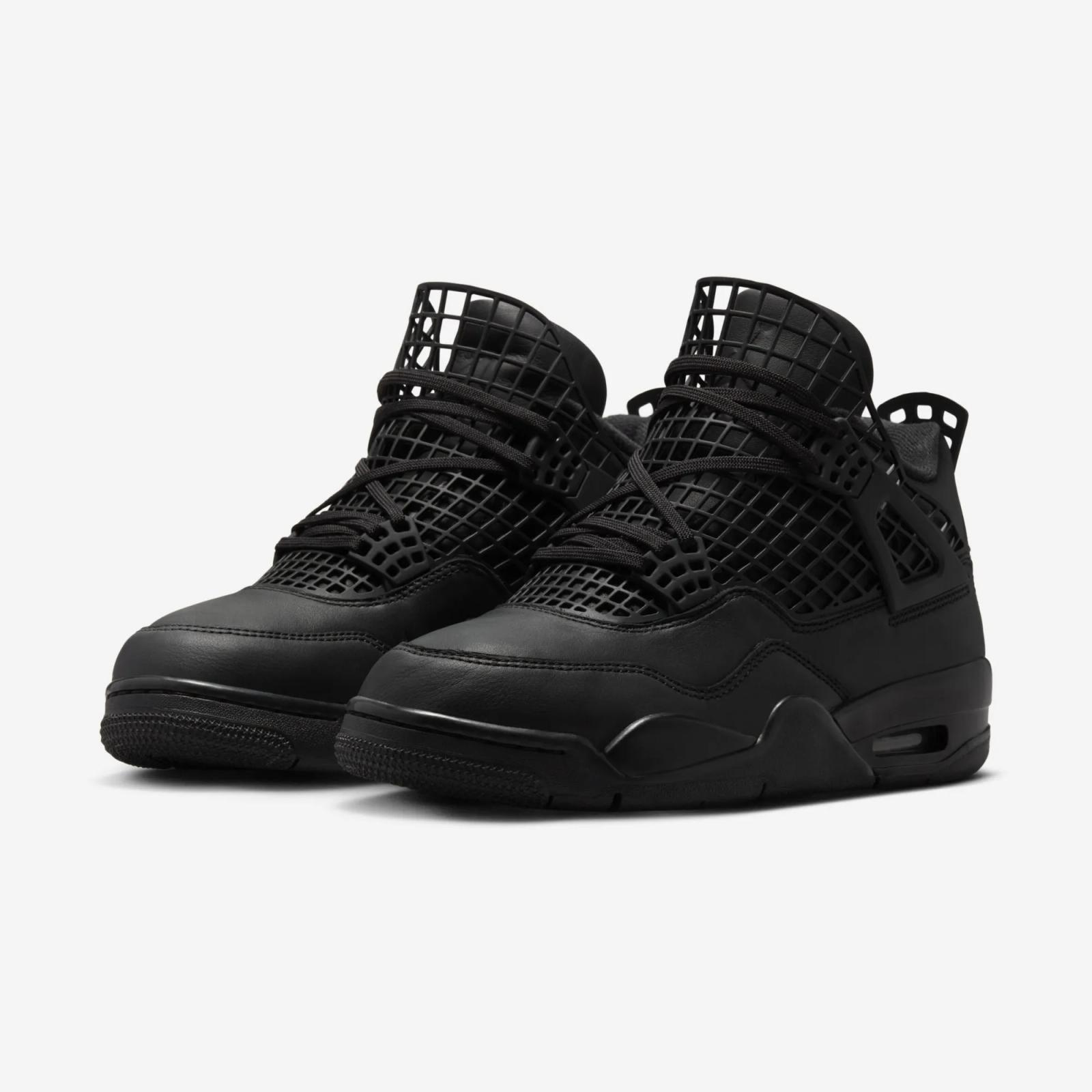 Air Jordan 4 Retro NET Black / Metallic Silver FN7251-001 Release Date