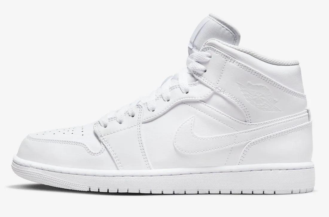 Air Jordan 1 Mid Triple White