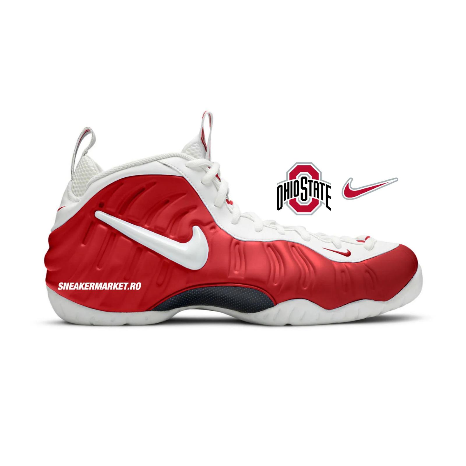 Nike Air Foamposite Pro College Football Pack Ohio State University IX2094-100