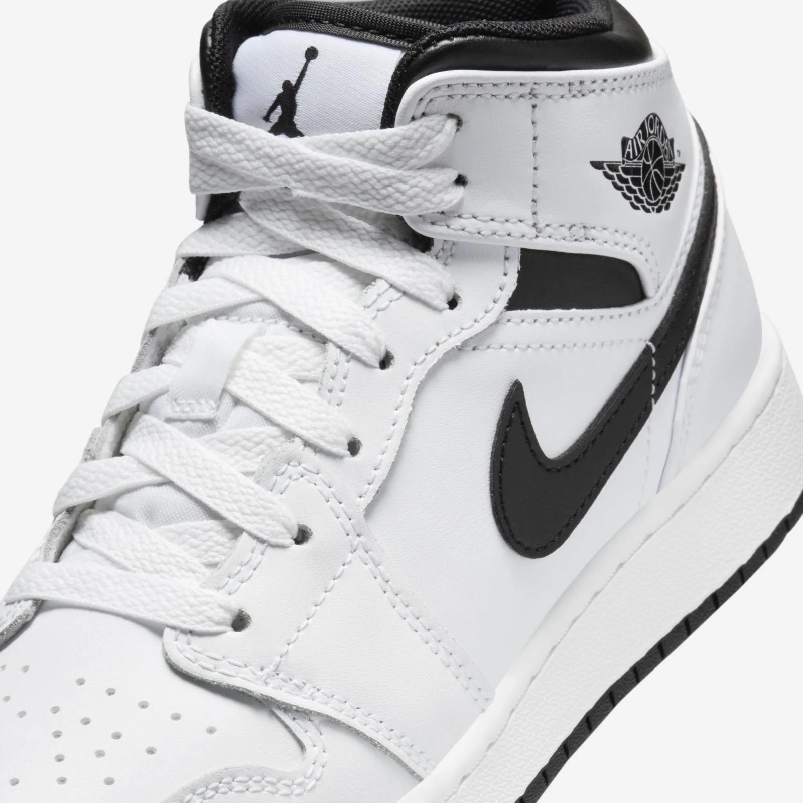 Air Jordan 1 Mid GS White Black