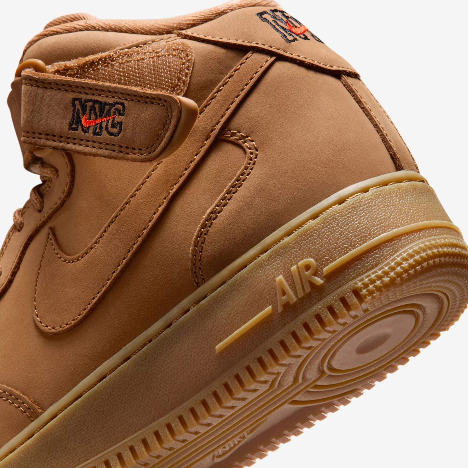 Nike Air Force 1 Mid Premium QS Flax New York 715889-201 2025 Release Date Holiday