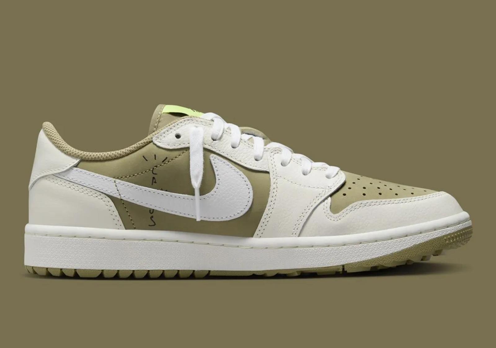 Air Jordan x Travis Scott 1 Low Golf Olive