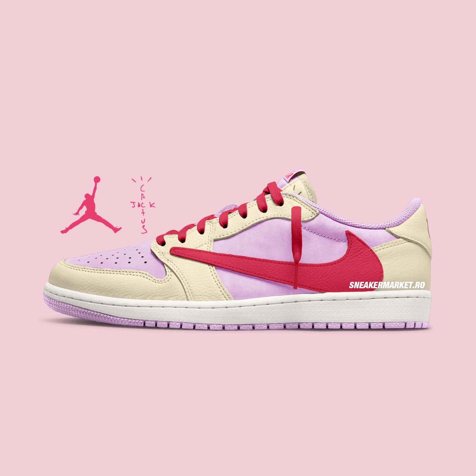 Travis Scott x Air Jordan 1 Retro Low OG “Muslin & Shy Pink” se lansează în 2026
