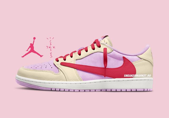 Travis Scott x Air Jordan 1 Retro Low OG "Muslin & Shy Pink" Muslin/Shy Pink/Sail/University Red