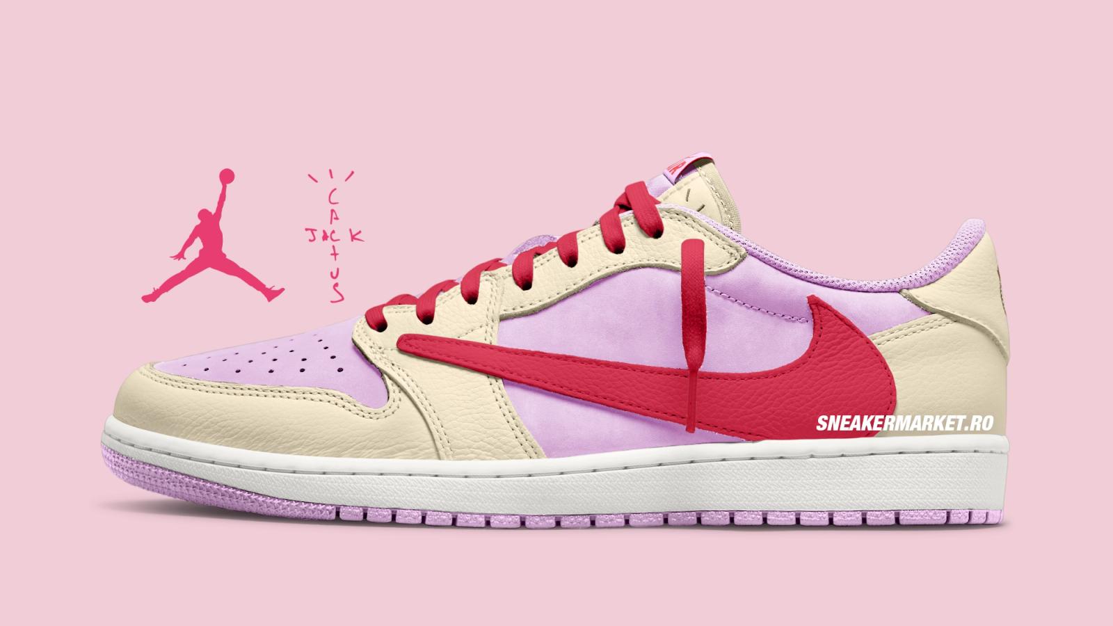 Travis Scott x Air Jordan 1 Retro Low OG “Muslin & Shy Pink” se lansează în 2026
