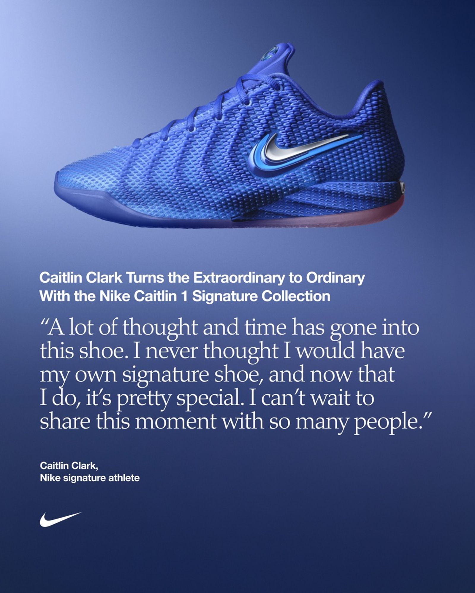 Caitlin Clark Turns the Extraordinary to Ordinary With the Nike Caitlin 1 Signature Collection