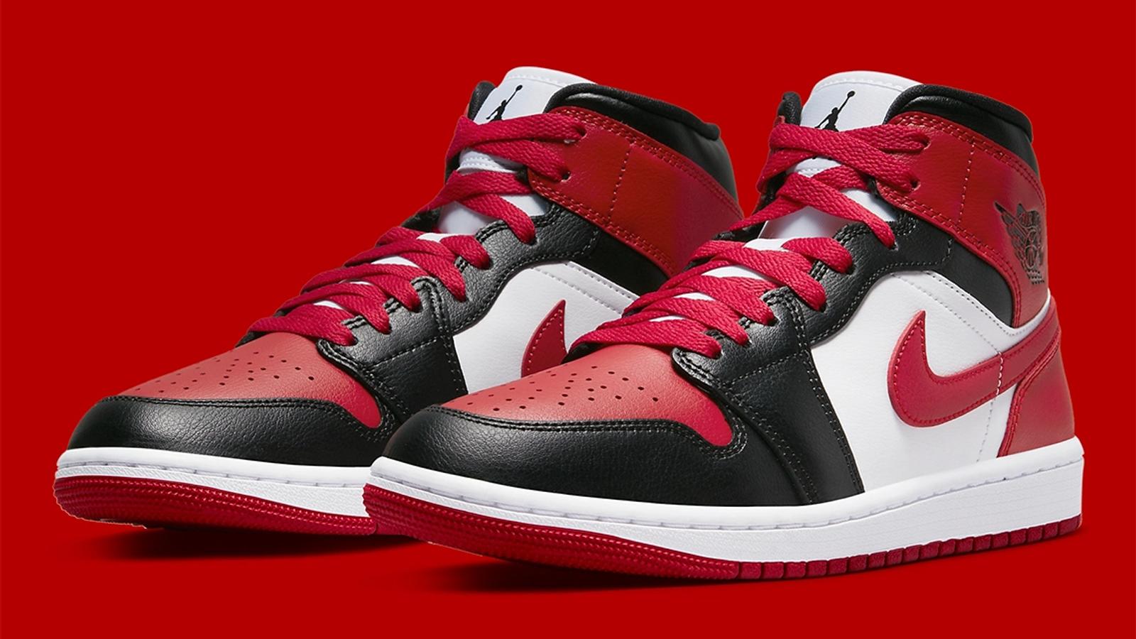 Air Jordan 1 Mid WMNS Bred Toe