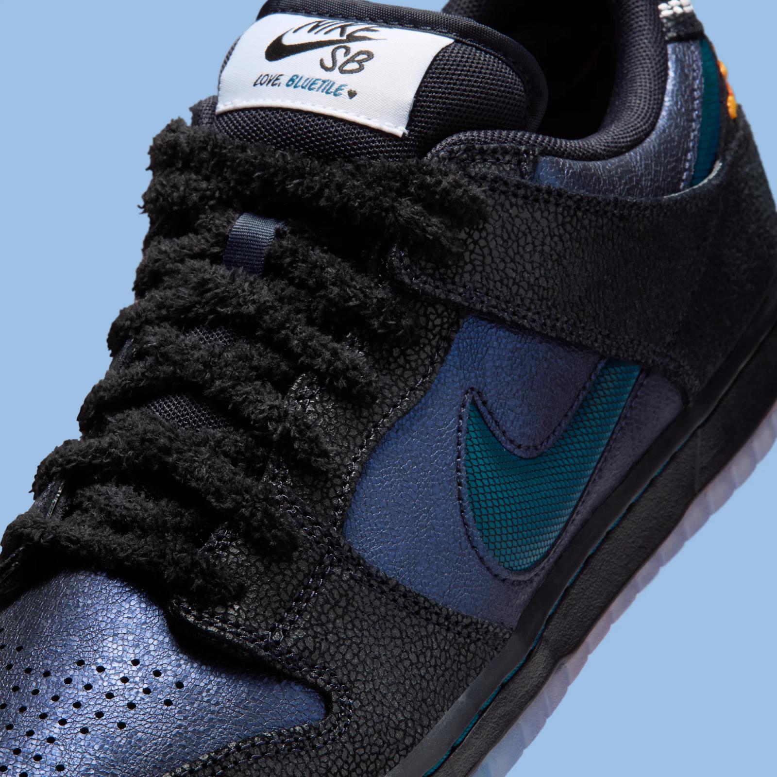 Bluetile x Nike SB Dunk Low Pro QS "Black & Marina" drops May 8th, 2026