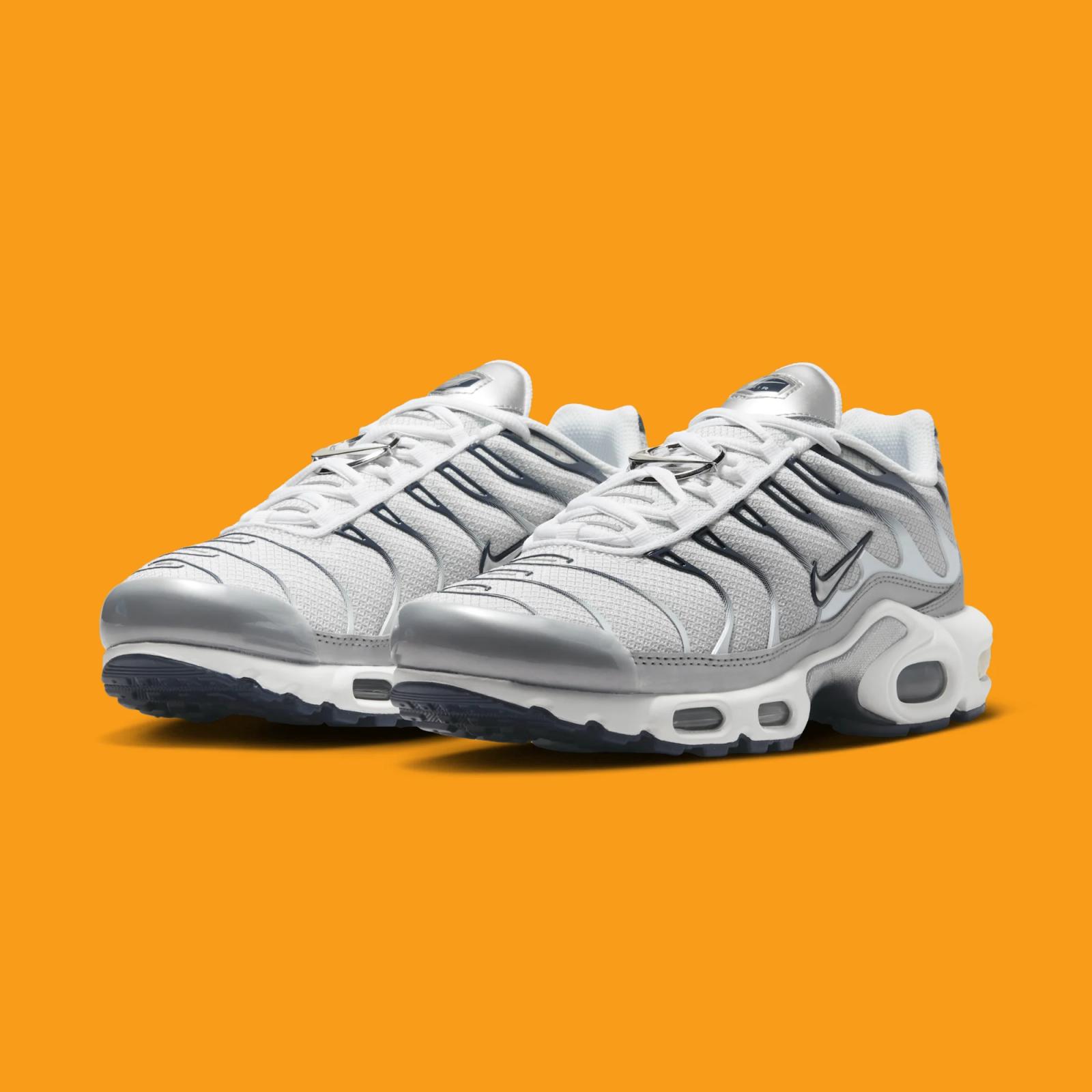Nike Air Max Plus W "Metallic Silver" drops April 1st, 2026