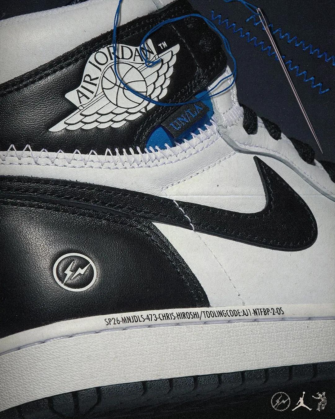 Fragment x Union LA x Air Jordan 1 Retro High OG SP “Black / White” Release Date 2026