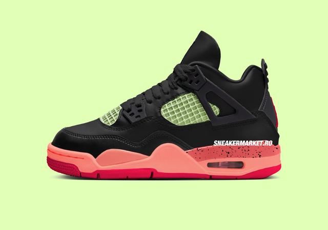 Air Jordan 4 Retro GS "Black / Infrared 23" Black/Infrared 23/Bright Mango/Barely Volt/White