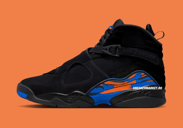 Air Jordan 8 Retro "Cavs" Black/Racer Blue/Safety Orange