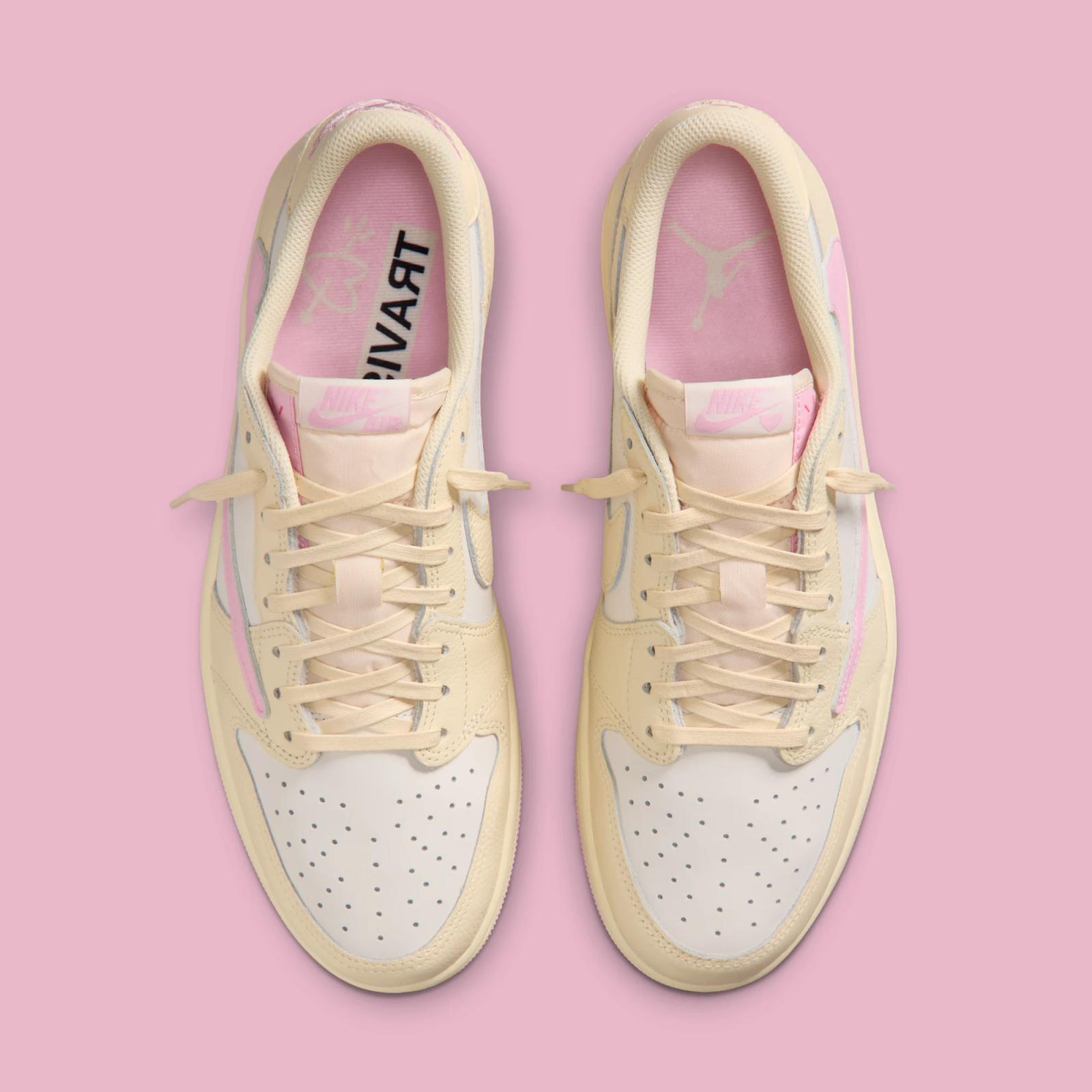 Travis Scott x Air Jordan 1 Retro Low OG “Muslin & Shy Pink” releasing in 2026