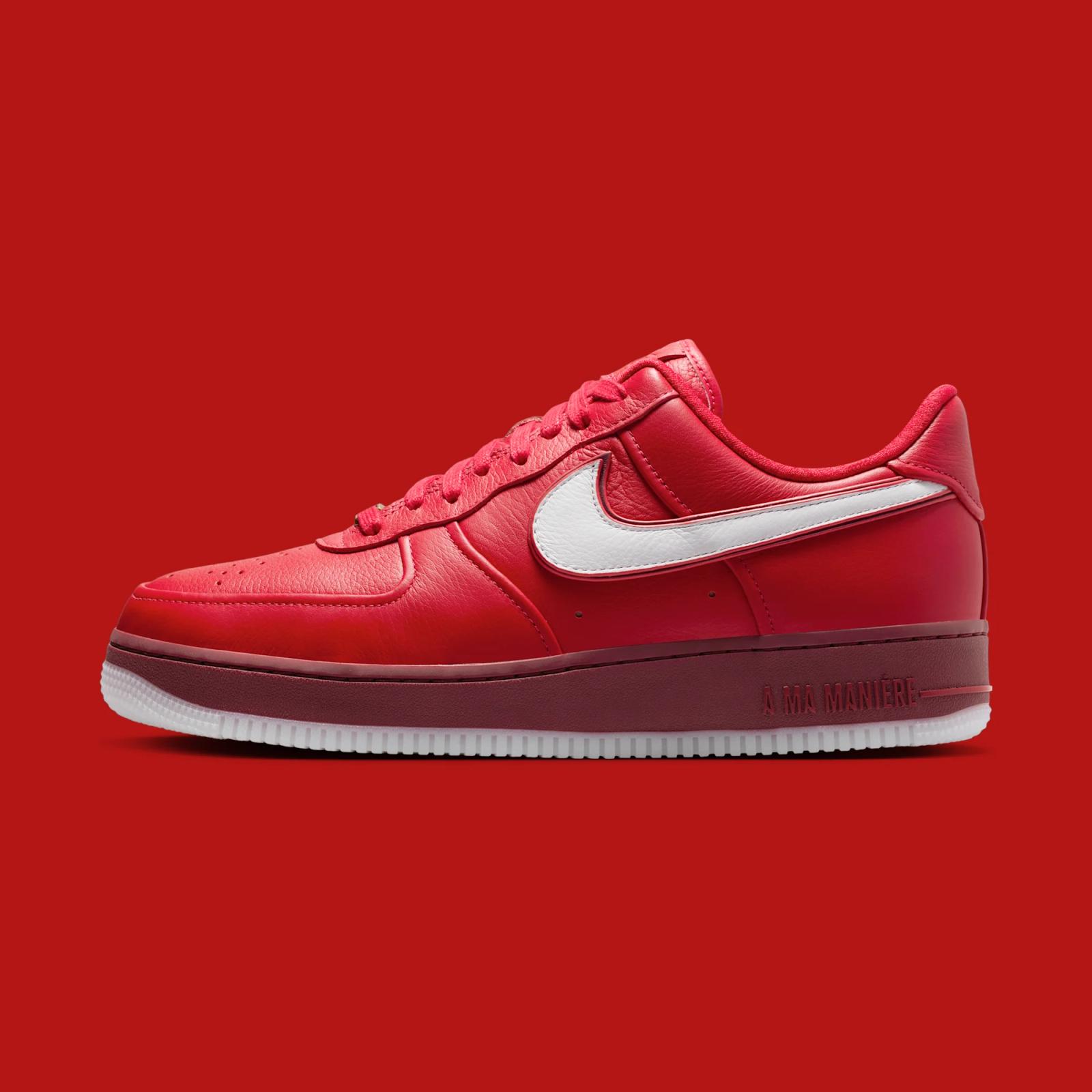 A Ma Maniere x Nike Air Force 1 Low "University Red" drops in 2026