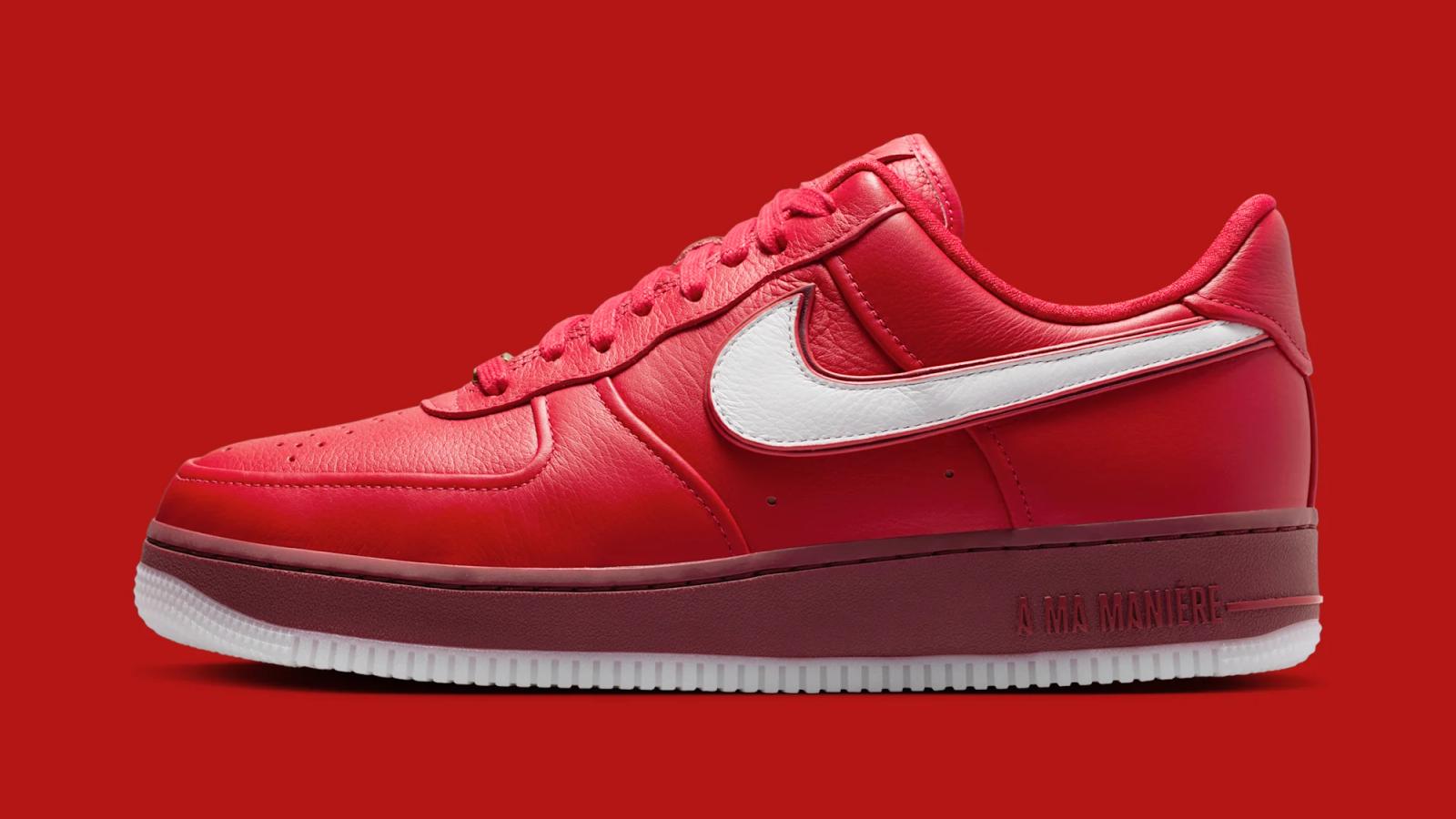 A Ma Maniere x Nike Air Force 1 Low "University Red" drops in 2026