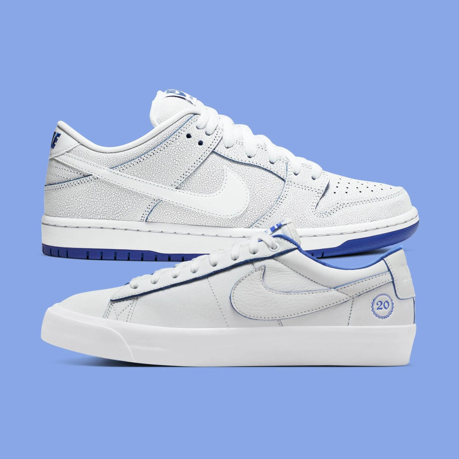 Nike SB Blazer Low Pro GT PRM Fine China FZ1300-100 vs Nike SB Dunk Low Pro Porcelain CJ6884-100