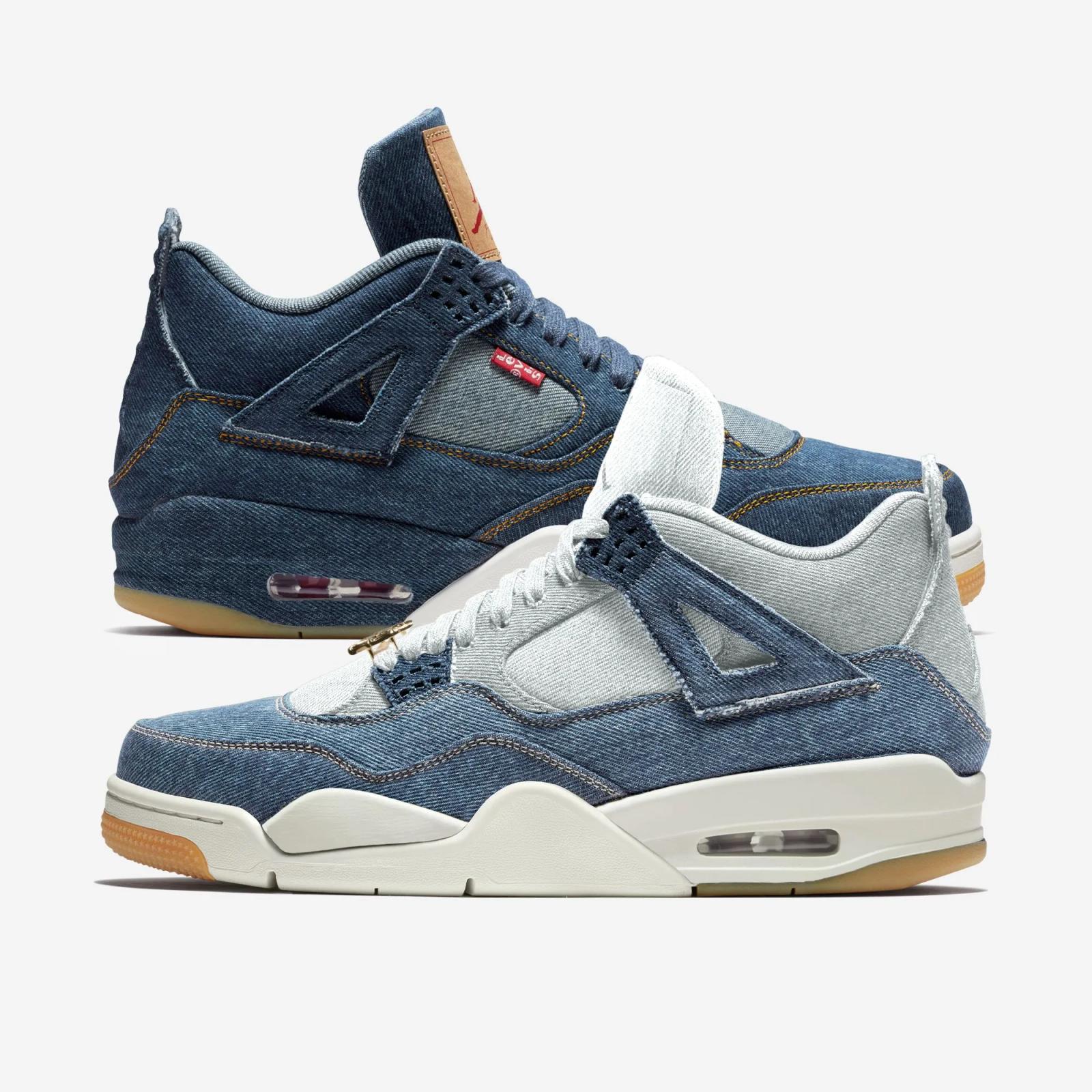 Air Jordan 4 Retro Worn Blue IB6716-100 (2025) vs Levis AO2571-401 (2018)