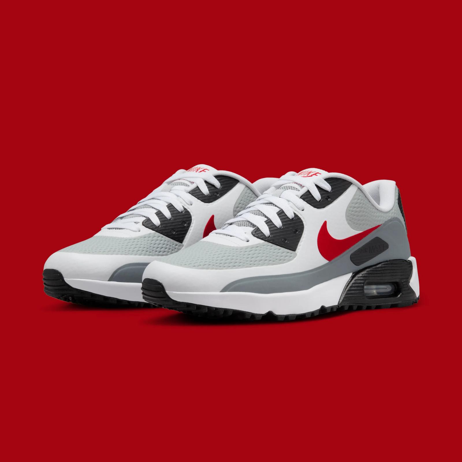 Nike Air Max 90 Golf "White & Fire Red" drops in 2026