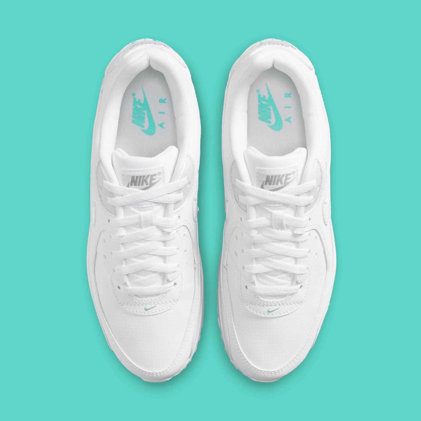 Nike Air Max 90 "White & Hyper Turquoise" drops April 1st, 2026
