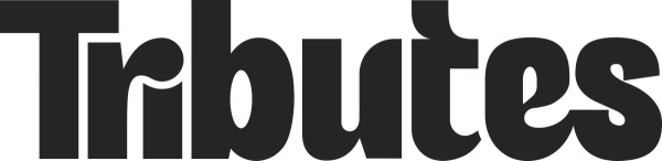 Tributes logo in black on a transparent background