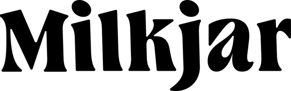 The Milkjar wordmark set in a chunky black serif typeface.