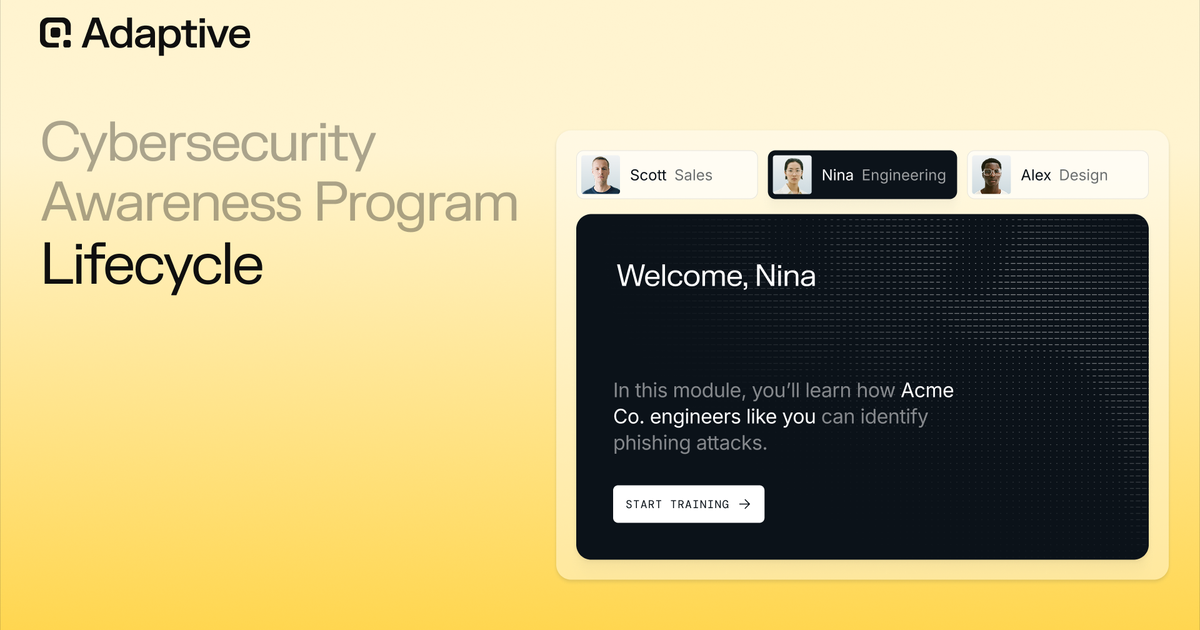 Cybersecurity Awareness Training Program Lifecycle Explained | Adaptive ...