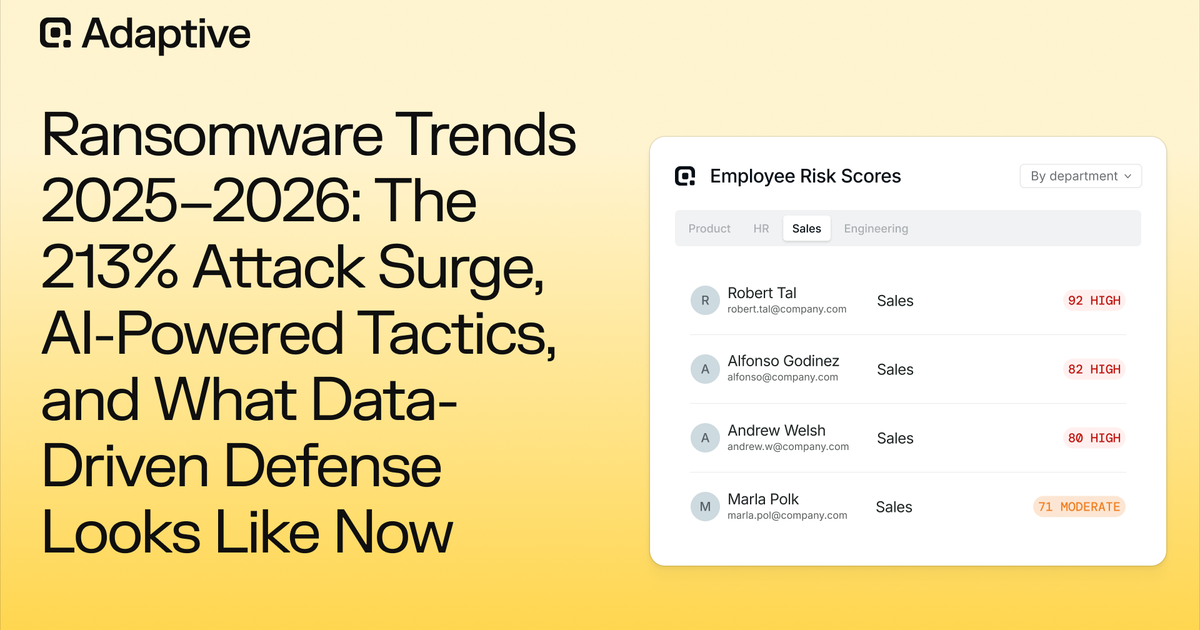 Ransomware Trends 2025-2026: Attack Surge & AI Tactics | Adaptive Security
