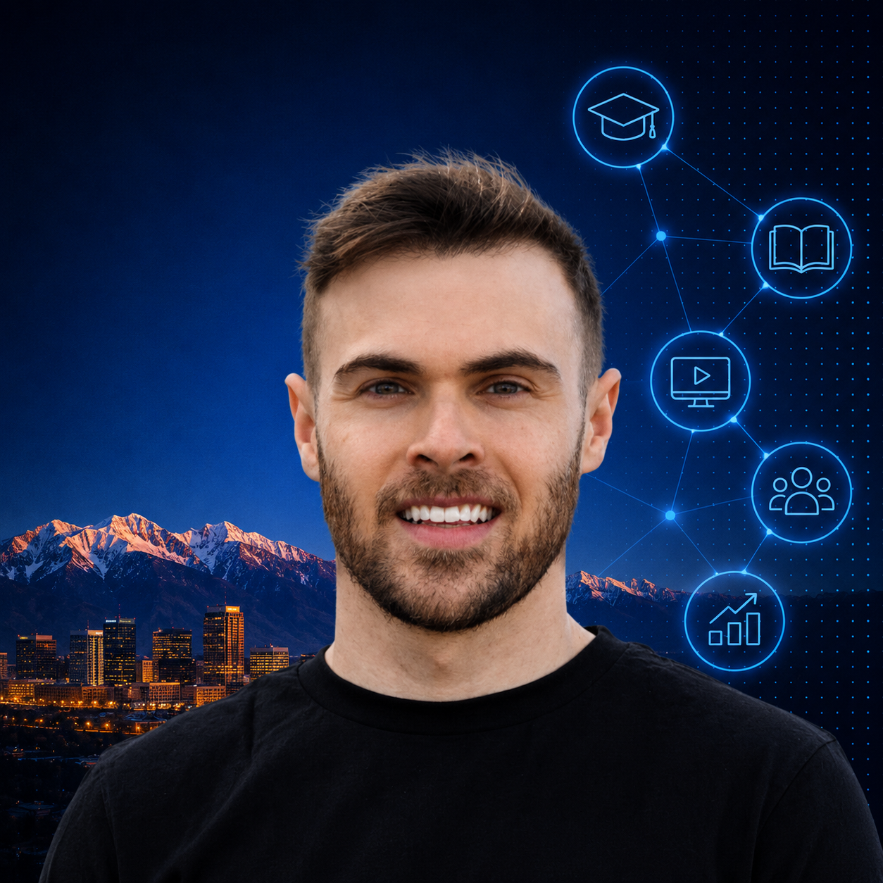 tech executive against dusky colorado background