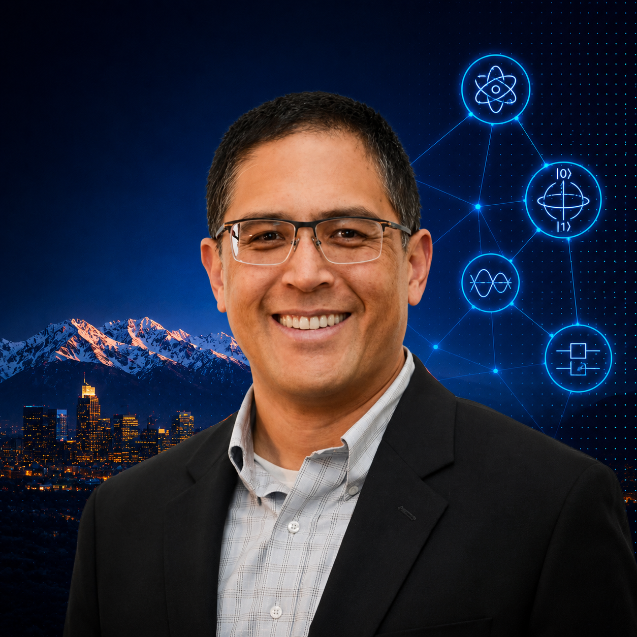 tech executive against dusk background