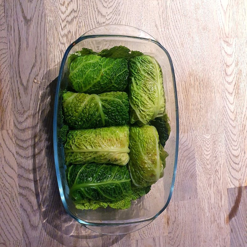 Wege gołąbki z tofu, ryżem w bulionie pieczone godzinami Wege gołąbki z tofu, ryżem w bulionie pieczone godzinami