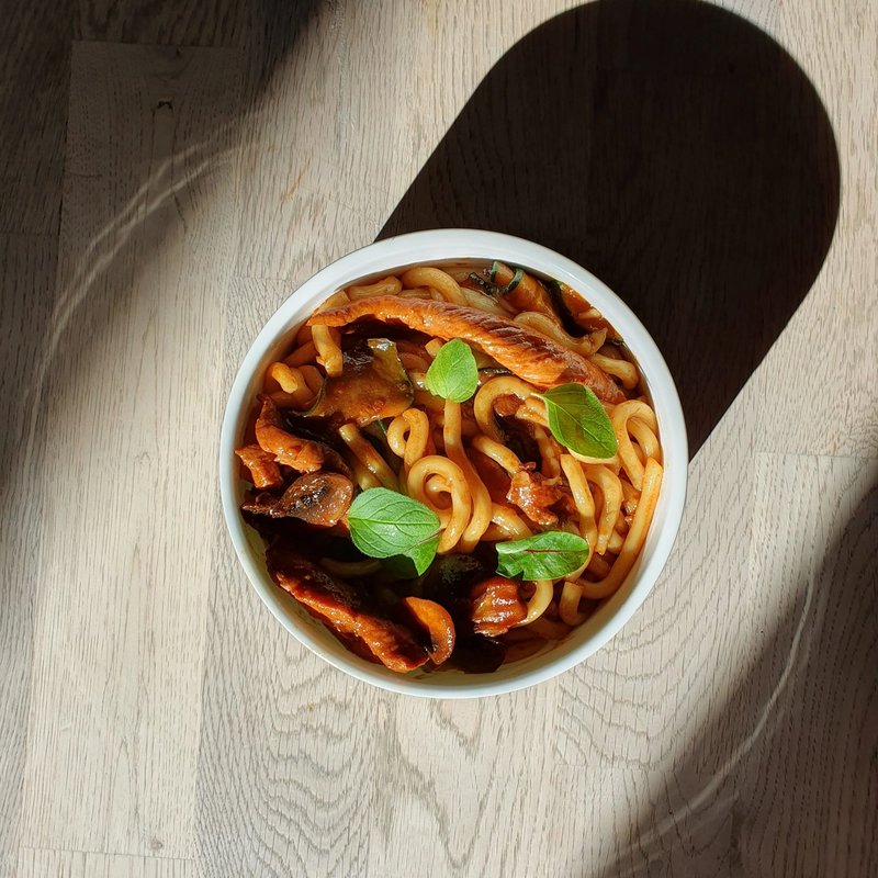 Udon z kurczakiem Udon z kurczakiem